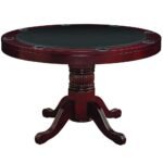 RAM Game Room 48"  Poker and Multi-Use Game Table - English Tudor