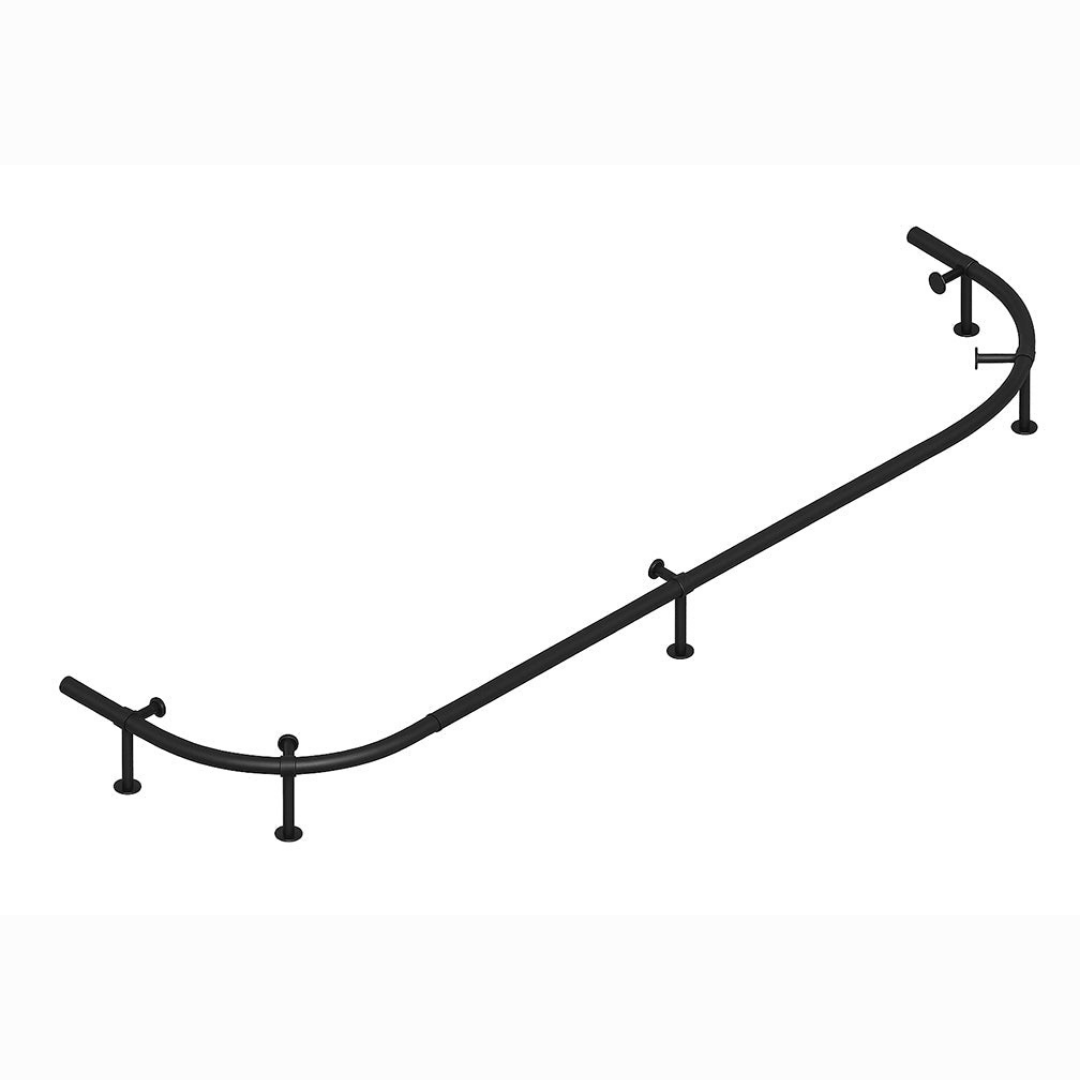 RAM_Game_Room_Prohibition_Series_Bar_Foot_Rail_black RAM Game Room Prohibition Series 84" Bar Foot Rail - Image 1