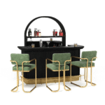 RAM Game Room Prohibition Series Barstool with Arms - Image 6