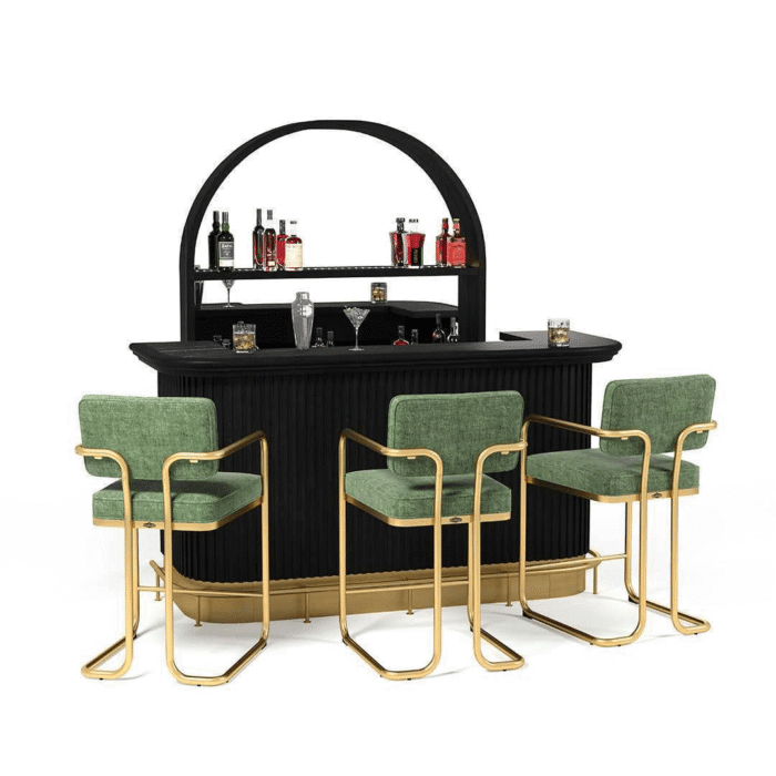 RAM Game Room Prohibition Series Barstool with Arms - Image 6