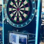 Take Aim Touchscreen Wall-Mount Electronic Dart Board – Coin Operated for Home & Commercial Use