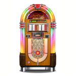 Rock-Ola Authentic Bubbler Vinyl 45 Jukebox in Walnut Finish