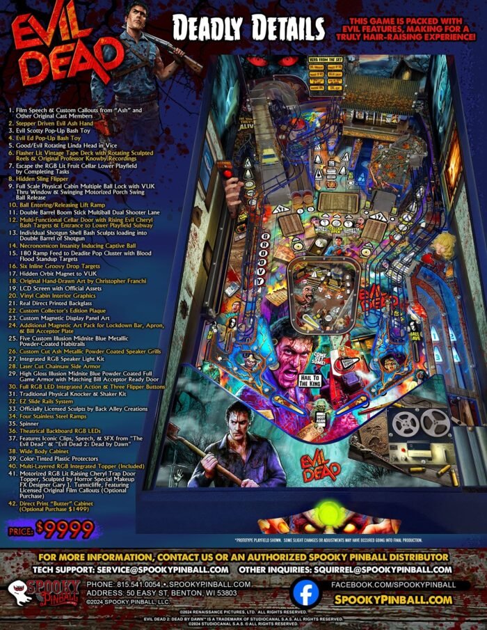 The Evil Dead Collector's Edition Pinball Machine by Spooky Pinball - Image 6