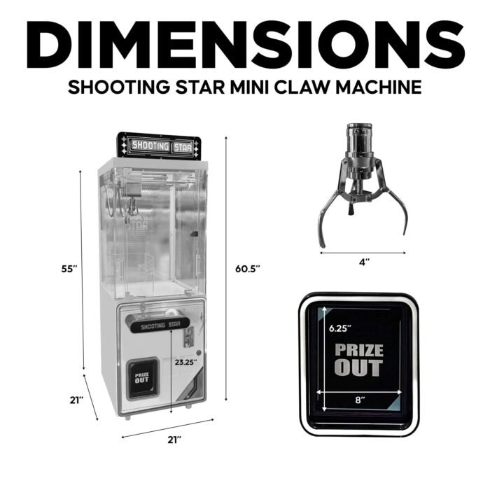 Shooting Star Mini 21" Kid Friendly Claw Machine - Image 5