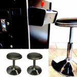 abvideoarcades cocktail arcade machine cabinet Retro Set of 2 Swivel Bar Stools - Image 4