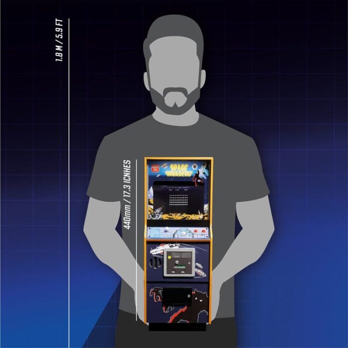 OFFICIAL TAITO SPACE INVADERS Quarter Size Arcade Cabinet + Stool - Image 14