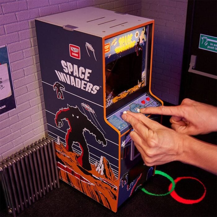 OFFICIAL TAITO SPACE INVADERS Quarter Size Arcade Cabinet + Stool - Image 4