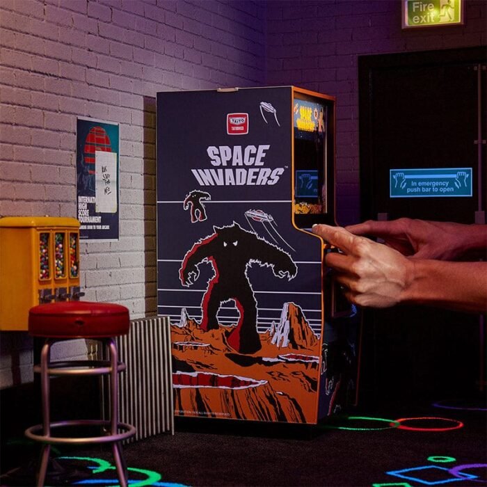 OFFICIAL TAITO SPACE INVADERS Quarter Size Arcade Cabinet + Stool - Image 5