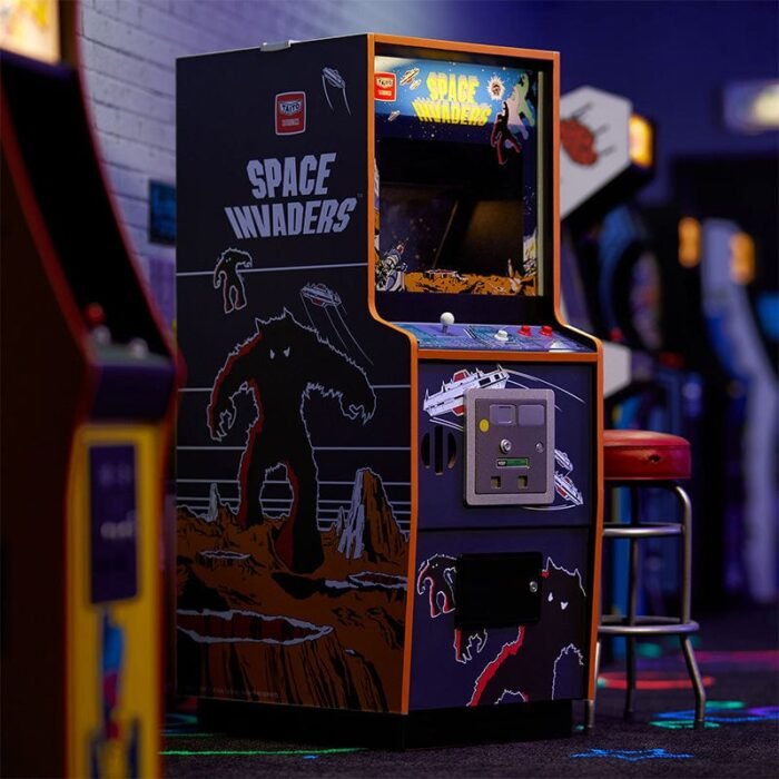 OFFICIAL TAITO SPACE INVADERS Quarter Size Arcade Cabinet + Stool - Image 6