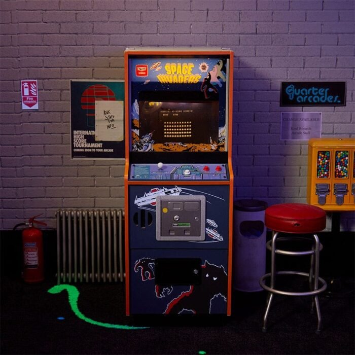 OFFICIAL TAITO SPACE INVADERS Quarter Size Arcade Cabinet + Stool - Image 8