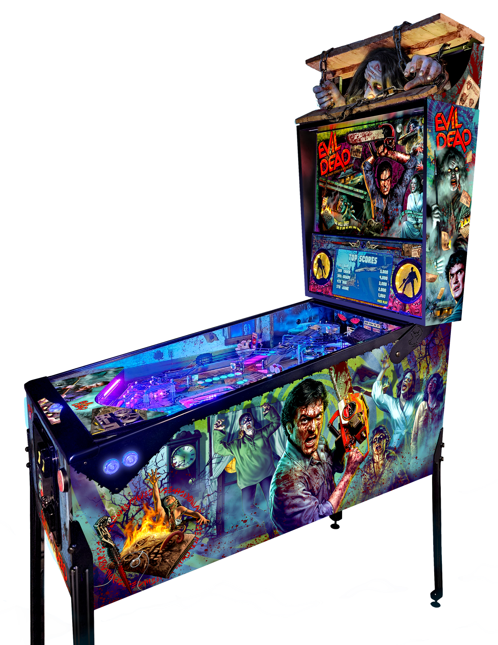 Spooky-Evil_Dead-Full_Right The Evil Dead Collector's Edition Pinball Machine by Spooky Pinball - Image 1