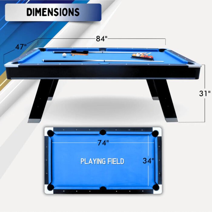 Freetime Fun Sports 7' Pool Table with Top - Image 3