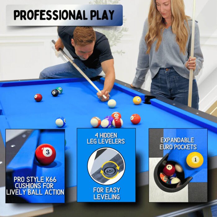 Freetime Fun Sports 7' Pool Table with Top - Image 6