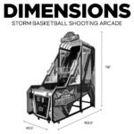 Storm Basketball™ Digital Screen Shooting Arcade with Multi-Color Neon Lights - Image 7