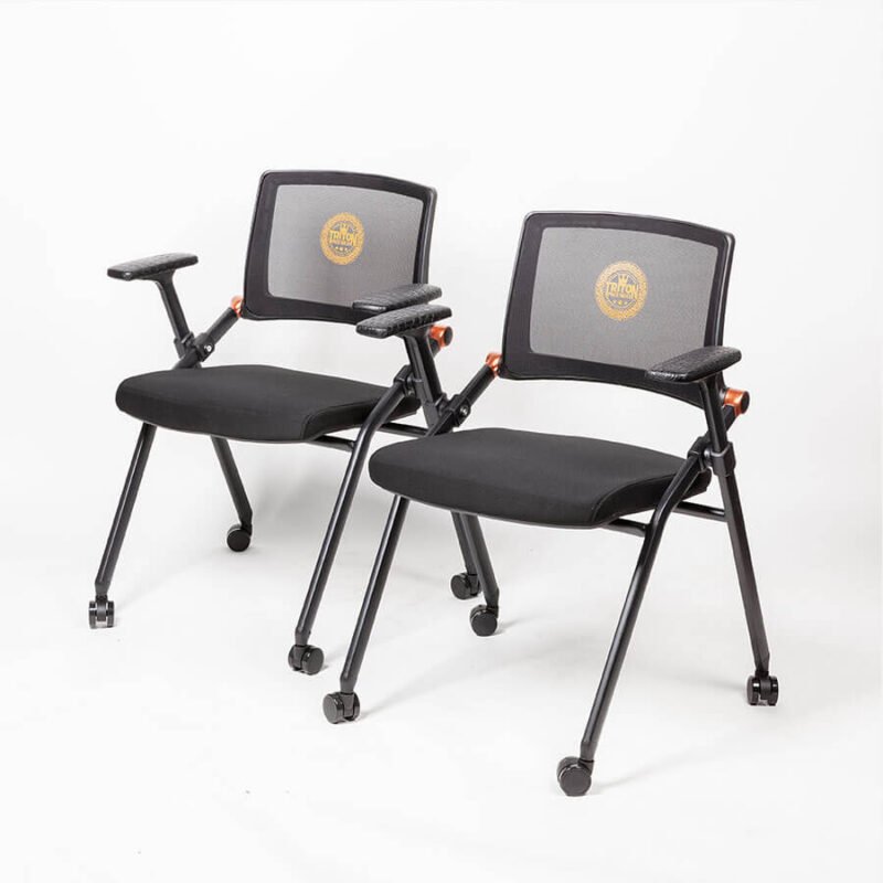 TritonFoldingPokerChairsWithWheelsSetof2