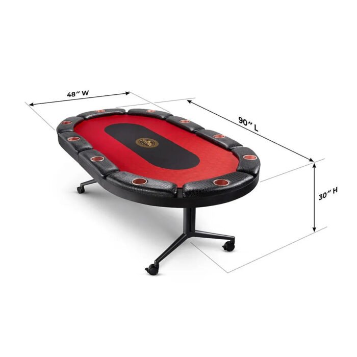 Triton 90" Premium 10 Player Folding Poker Table - Image 4