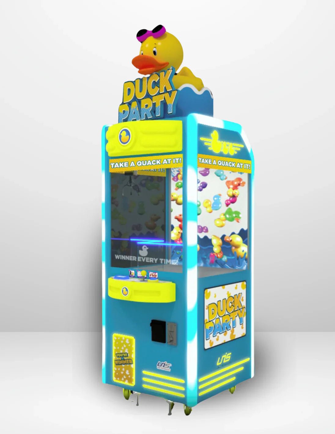 UNISDuckPartyArcadeCraneMachine1 UNIS Duck Party Arcade Crane Machine - Image 1