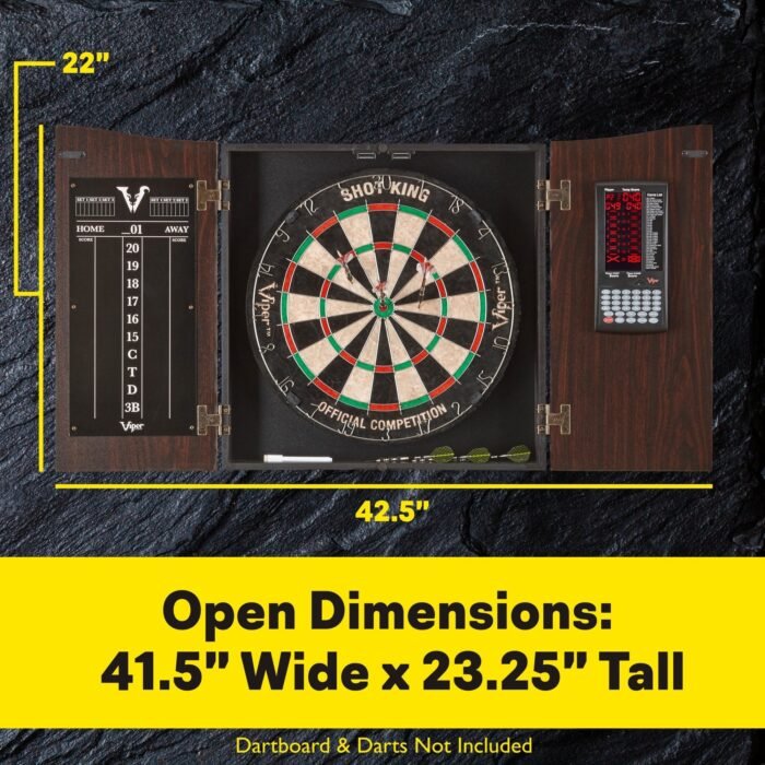 Viper Vault Deluxe Dartboard Cabinet with Integrated Pro Score - Image 12