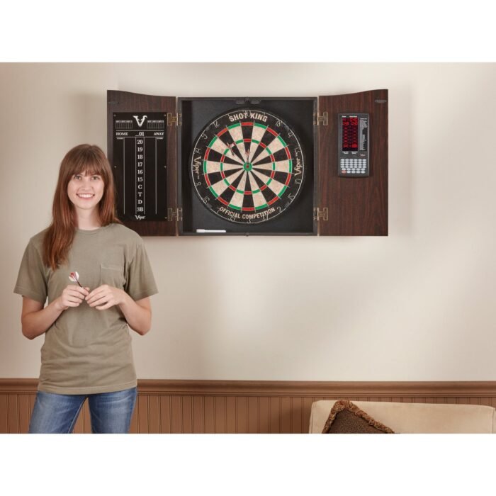 Viper Vault Deluxe Dartboard Cabinet with Integrated Pro Score - Image 5