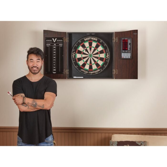 Viper Vault Deluxe Dartboard Cabinet with Integrated Pro Score - Image 9