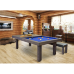 Vision Billiards Rustic Convertible Dining Pool Table