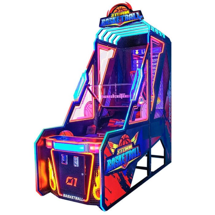 Storm Basketball™ Digital Screen Shooting Arcade with Multi-Color Neon Lights - Image 2