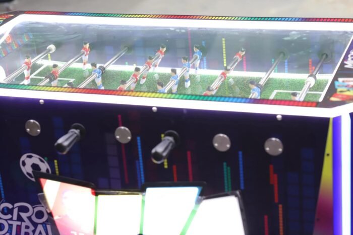 Micro Football™ Foosball Table with Soccer Ball Elevator Center, Digital Score Boards, and LED Neon Cabinet Lights - Image 7