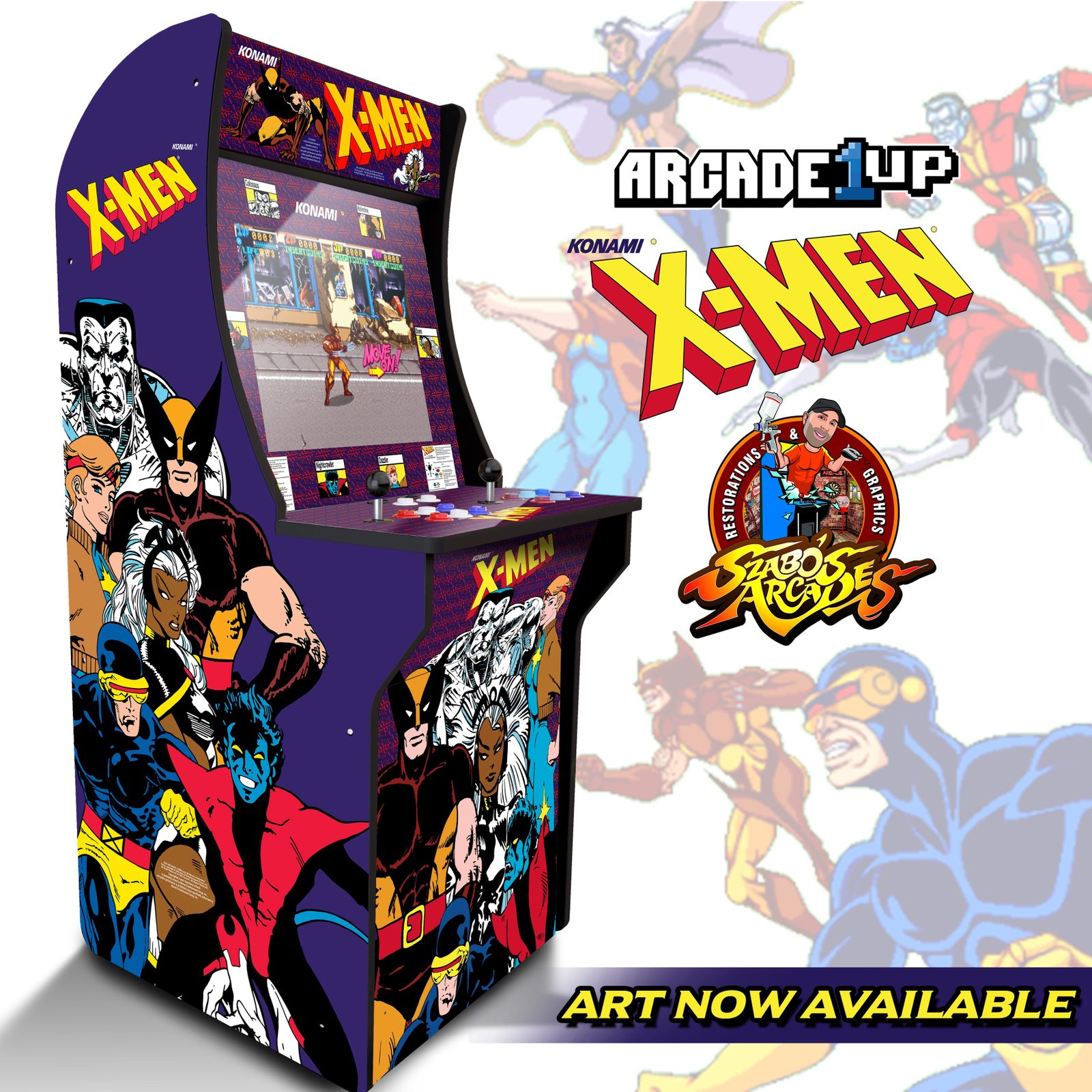 add_flat_258b8dee-cf0b-4f41-9e4d-1535eea90bba Arcade 1up- Xmen Art kit - Image 1