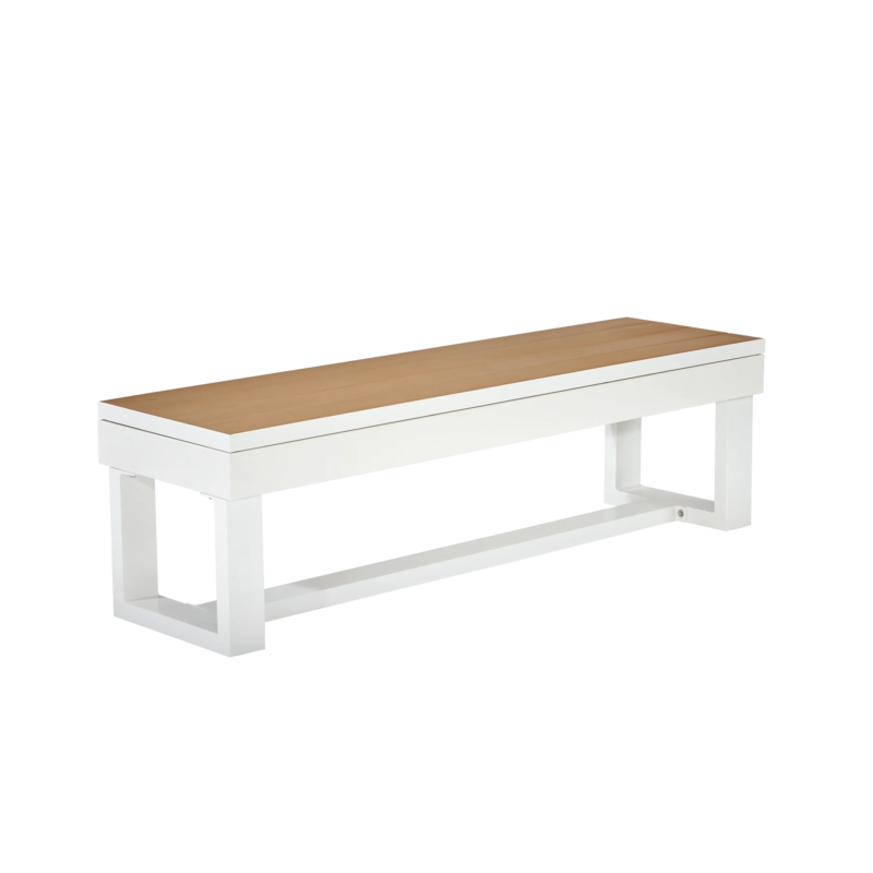 american heritage lanai outdoor bench pearl white