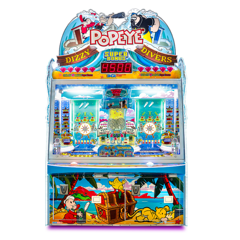 benchmark popeye dizzy divers coin pusher two player 3663062