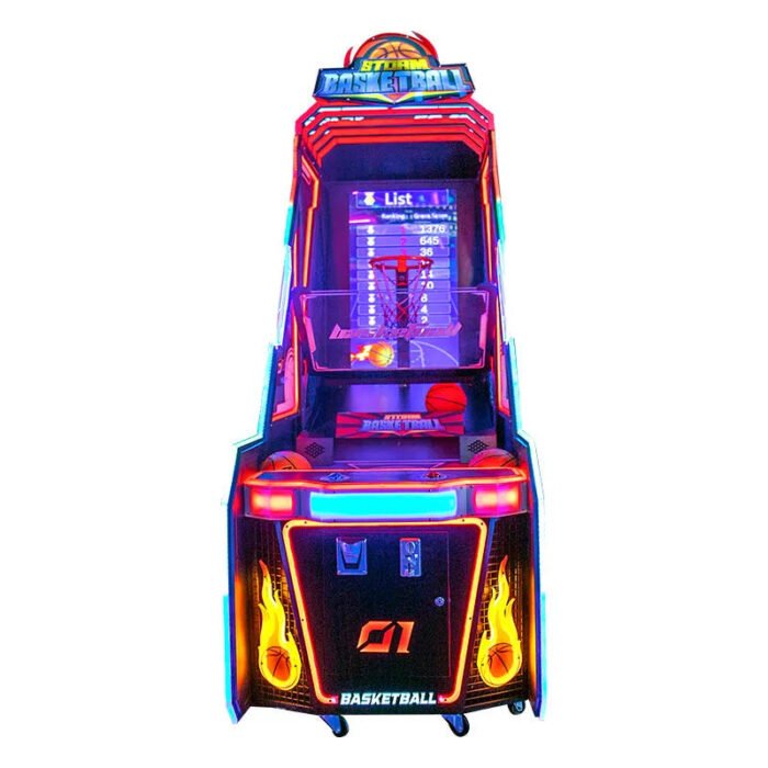 Storm Basketball™ Digital Screen Shooting Arcade with Multi-Color Neon Lights - Image 6