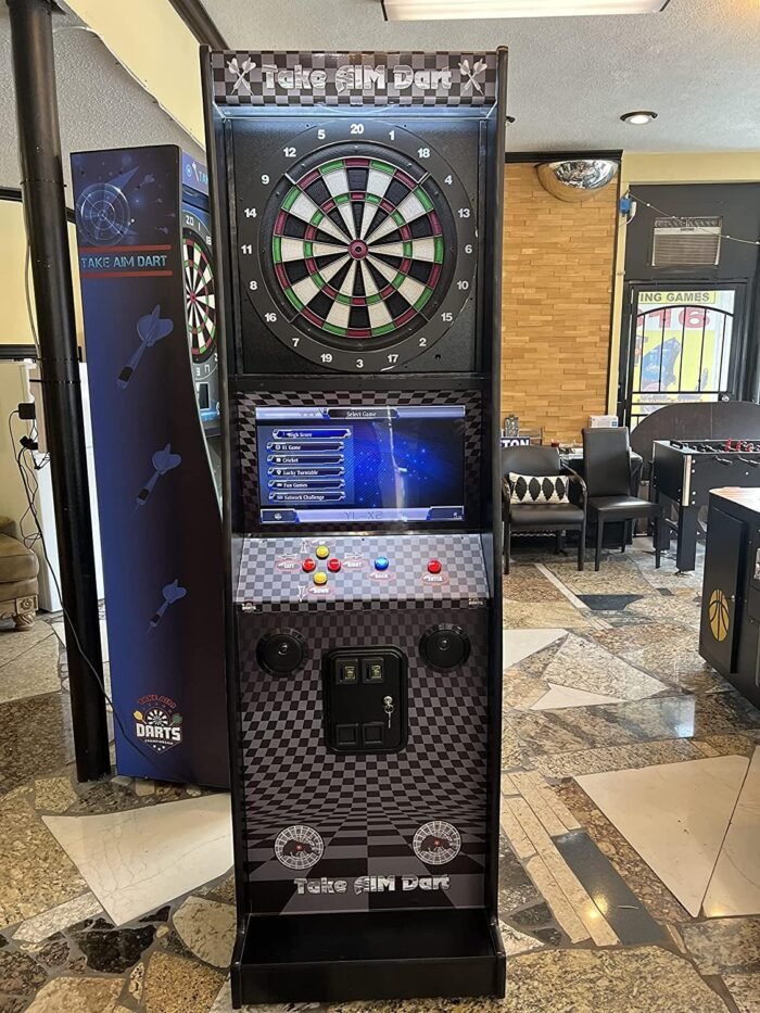 Coin Operated Electronic Dart Board- Heavy Duty for Commercial and Home Use with Both Coin and Free Play Option - Image 2