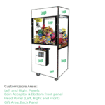 Custom Claw machine | Coast to Coast | Black Blank | 31"| Custom Logo | Crane