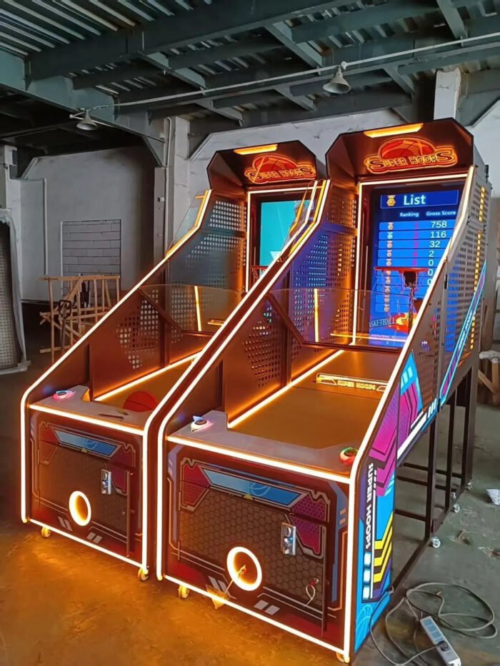 Super Hoops™ Basketball Arcade with Digital Back Board and Neon Lights - Image 4