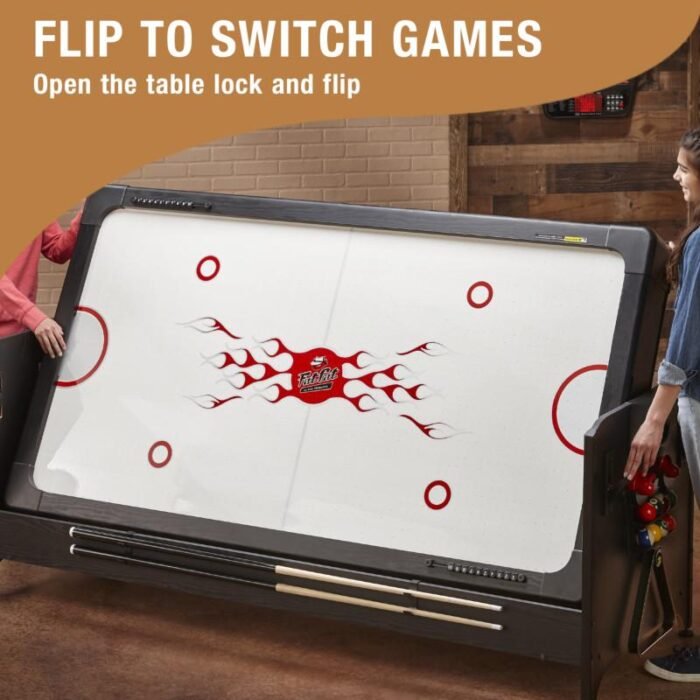 Fat Cat Original 3-in-1 Tan 7' Pockey™ Multi-Game Table - Image 4