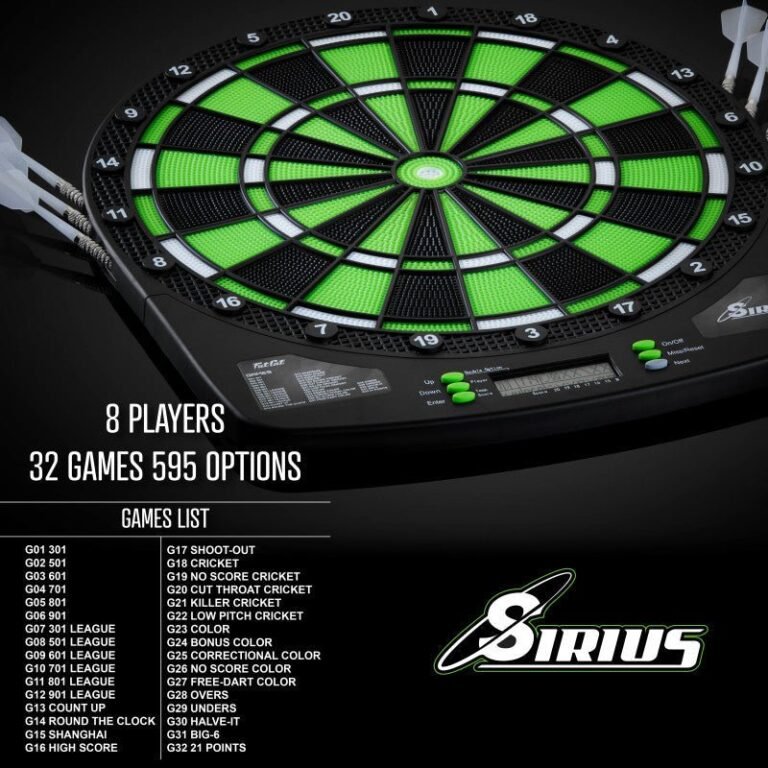 fat cat sirius electronic dartboard 135 compact target 7491129