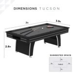 Fat Cat Tucson 7' Pool Table with Ball Return Grey Playing Surface - Image 7