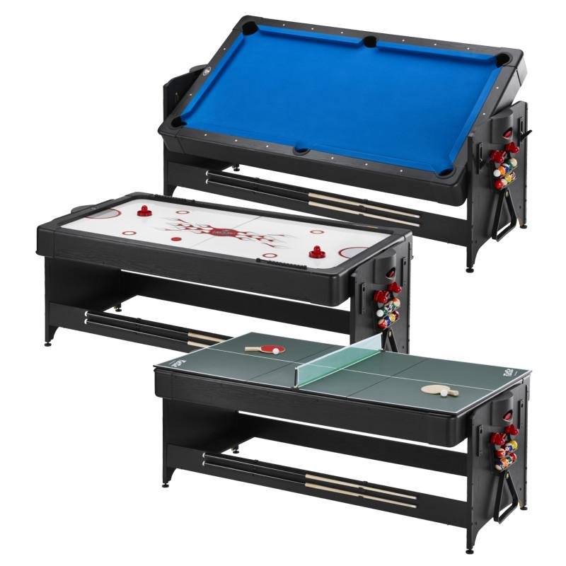 fat-cats-billiards-3-in-1-blue-7-pockey-multi-game-table-6892576 Fat Cats Billiards | 3-in-1 Blue 7' Pockey™ Multi-Game Table - Image 1