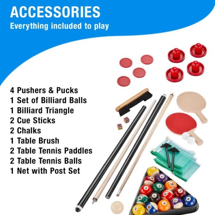 Fat Cats Billiards |  3-in-1 Blue 7' Pockey™ Multi-Game Table - Image 2