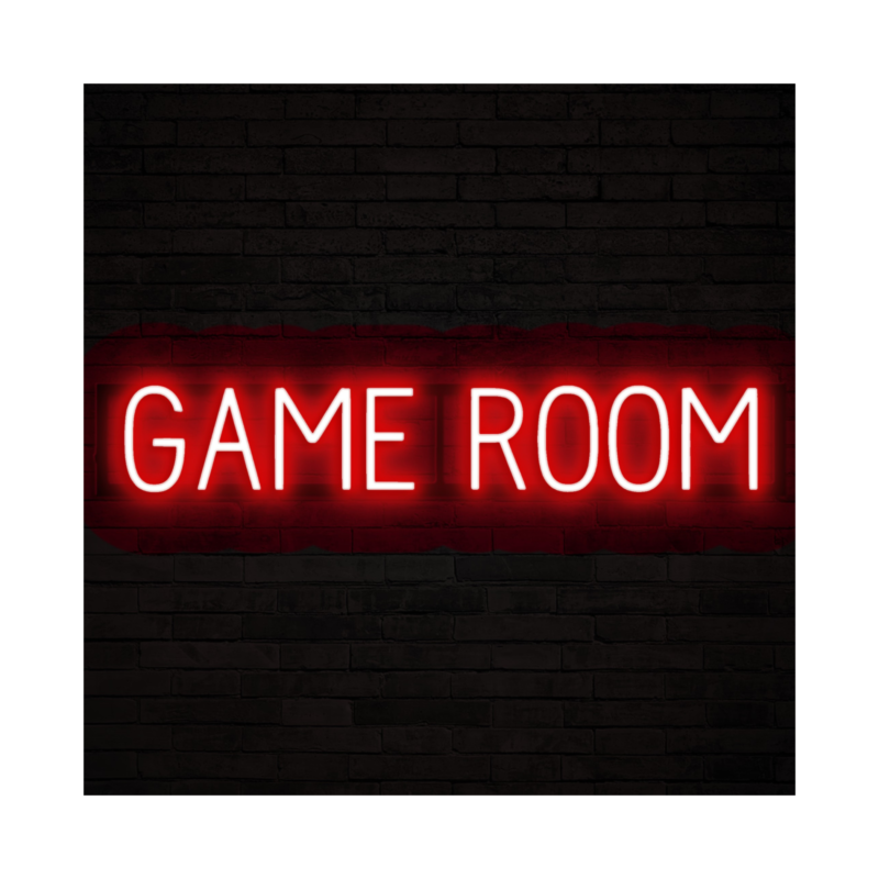 game room led neon sign red
