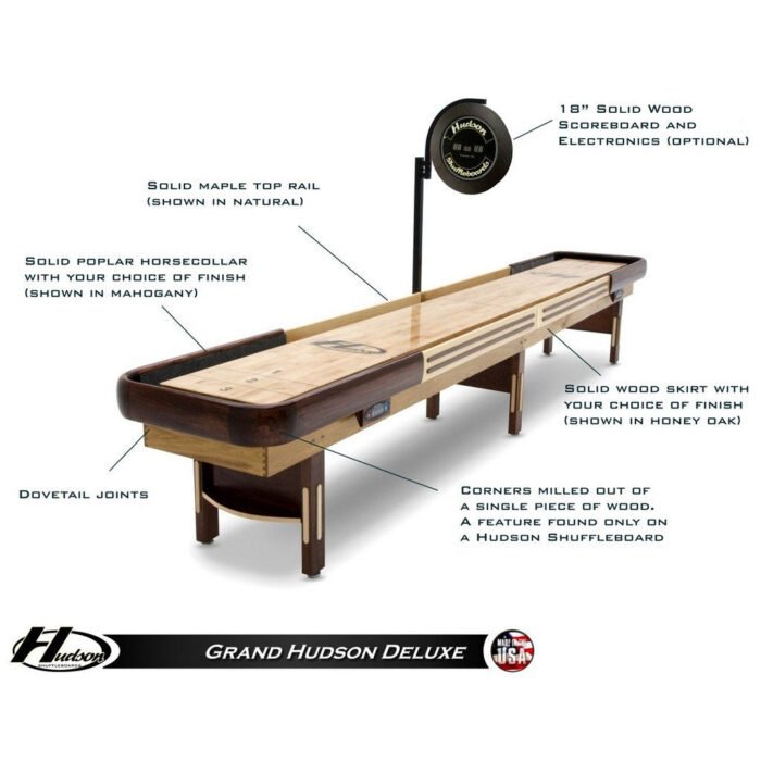 Hudson Shuffleboards Grand Hudson Deluxe Shuffleboard Table - Image 5