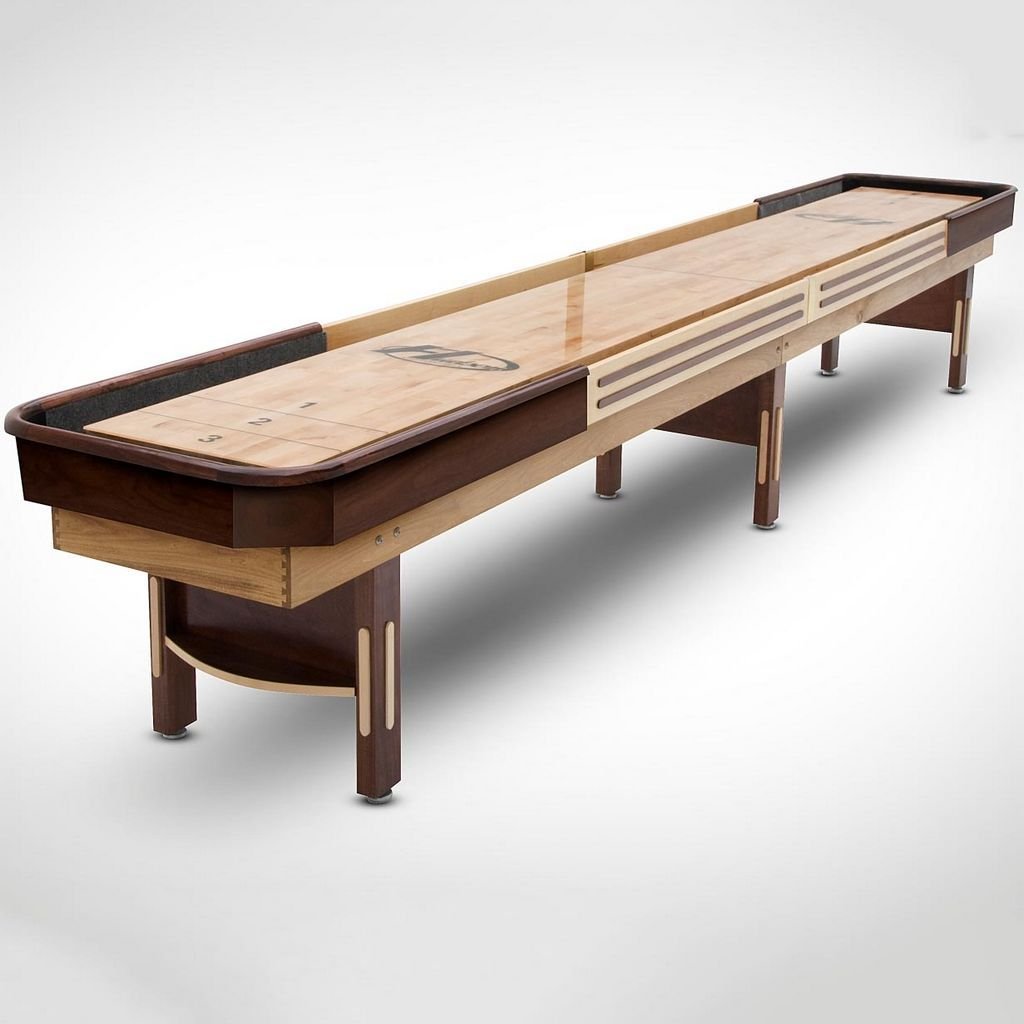 hudson-shuffleboard-grand-hudson-deluxe-9-22-lengths-with-custom-stain-options-9-length Hudson Shuffleboards Grand Hudson Deluxe Shuffleboard Table - Image 1