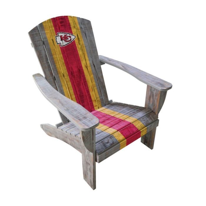 Imperial Distressed Wood Adirondack Chair (Various Teams) - Image 7