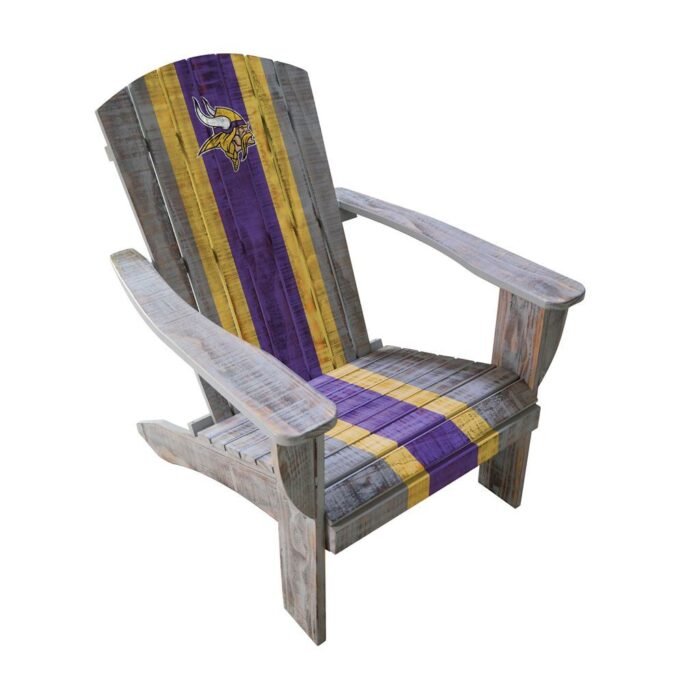 Imperial Distressed Wood Adirondack Chair (Various Teams) - Image 9