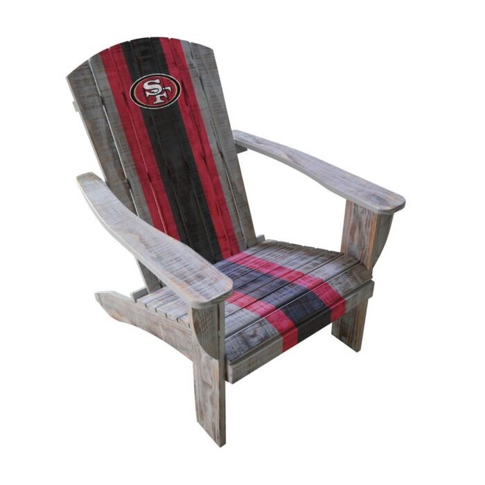 Imperial Distressed Wood Adirondack Chair (Various Teams) - Image 16