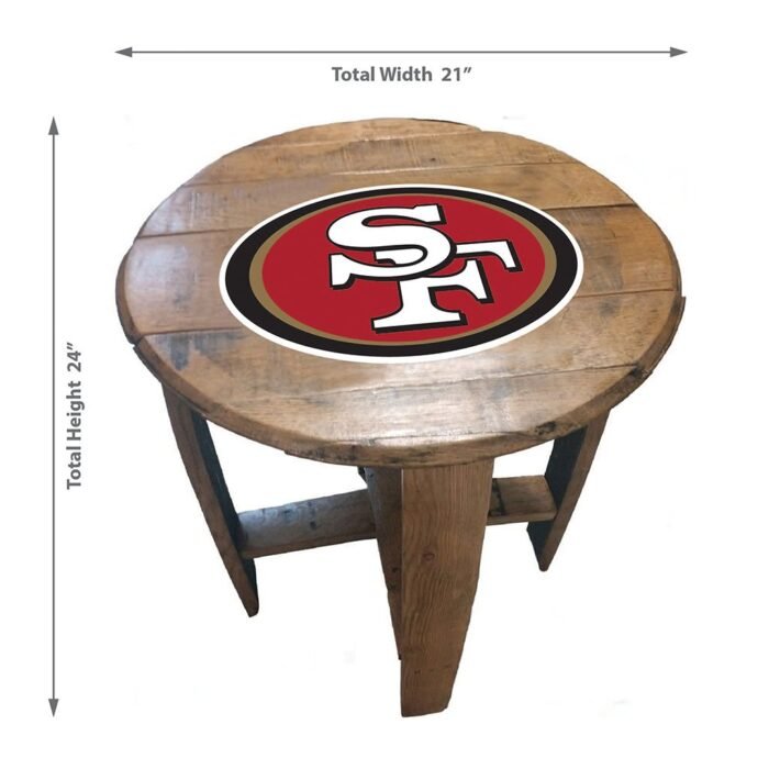 Imperial Oak Barrel Table (Various Teams) - Image 46