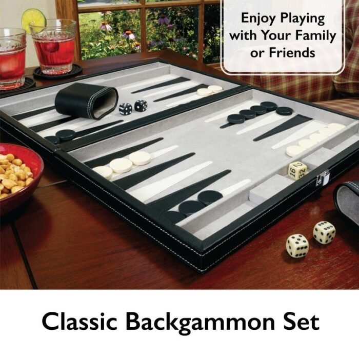 Mainstreet Classics Classic 15" Backgammon Set - Image 2