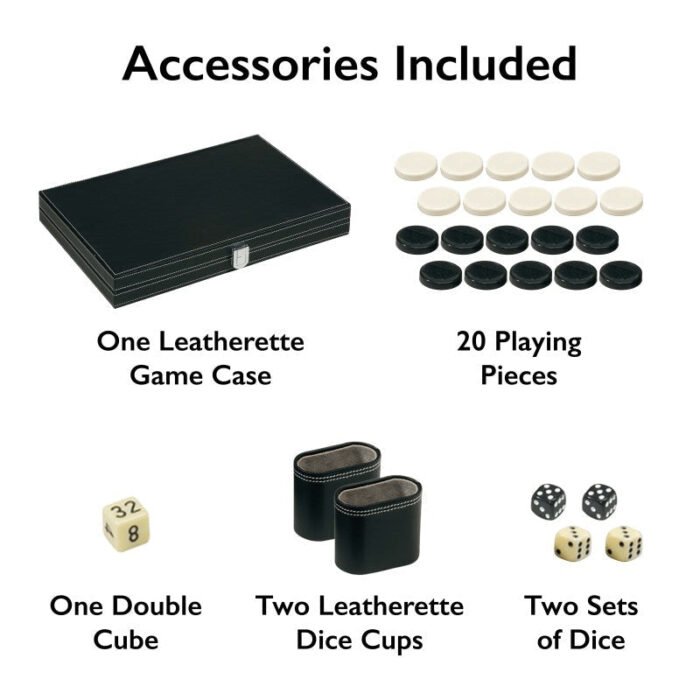 Mainstreet Classics Classic 15" Backgammon Set - Image 6