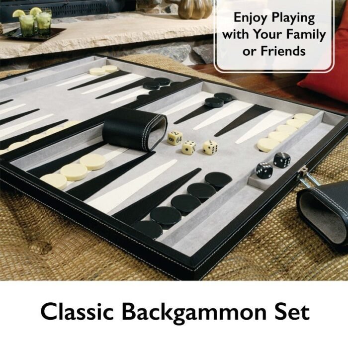 Mainstreet Classics Classic 18" Backgammon Set - Image 3