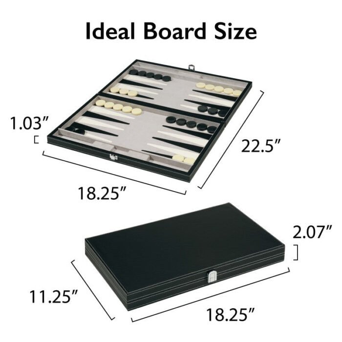 Mainstreet Classics Classic 18" Backgammon Set - Image 5